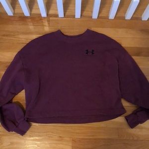 Under Armour Cropped Maroon Crew Neck